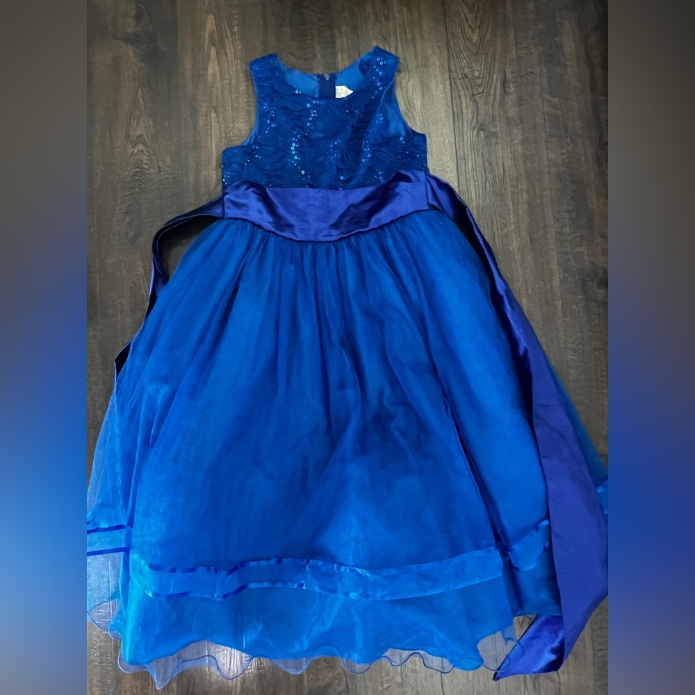 Speechless Royal Blue Sequin Tulle Dress